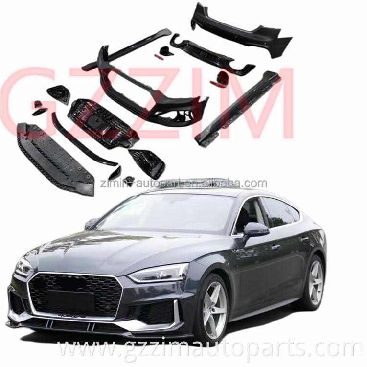 Front & Rear Bumper Grille Side Skirt Body Kits Upgrade Parts For Audi A5 2017 - 2019 To RS5